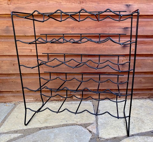 Retro black wine rack - retro,