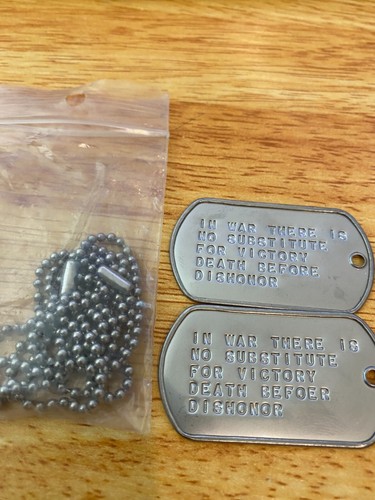 Military dog tags with chain - military,