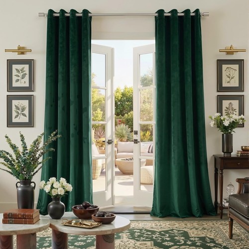 Pony dance dark green velvet - green,