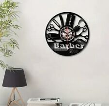 BARBER’S Shop Vinyl Record Style Wall Clock Barbershop Gift