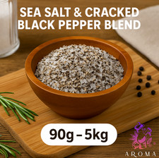 Sea Salt & Cracked Pepper Blend – Premium Seasoning Pouch 90g to 5kg | FREE P&P