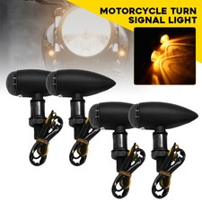 4x Motorcycle Amber LED Bullet
