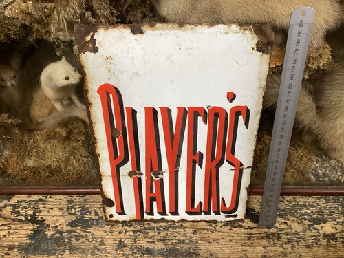 Players original enamel sign - enamel, sign.