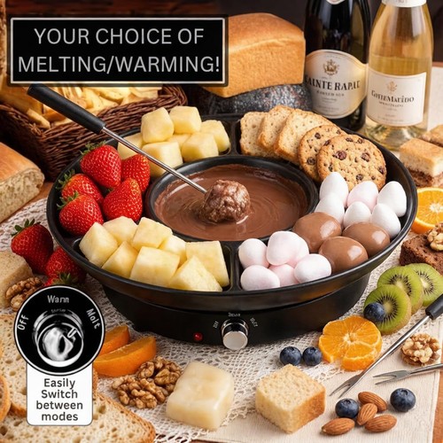 Electric fondue pot - set, with