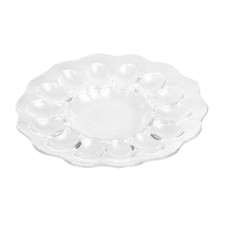 Glass Deviled Egg Plate 30cm