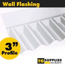 Clear 3" PVC Wall Flashing For 3" STD ASB Corrugated PVC Roofing Sheets