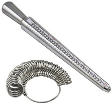 Metal Ring Sizer Gauge Mandrel Finger Sizing Scale Standard Tool