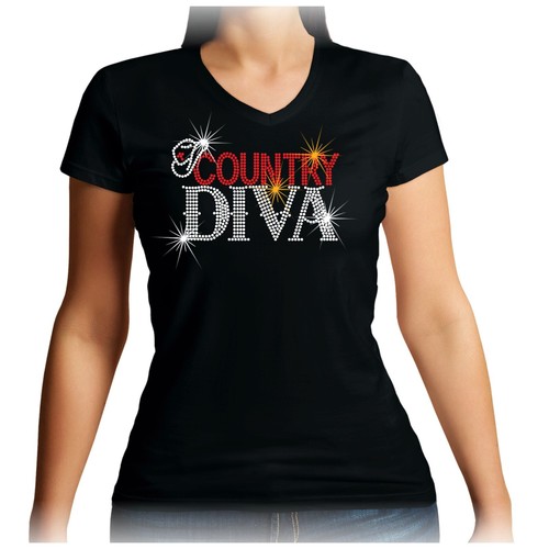 Neck country diva rhinestone - neck,