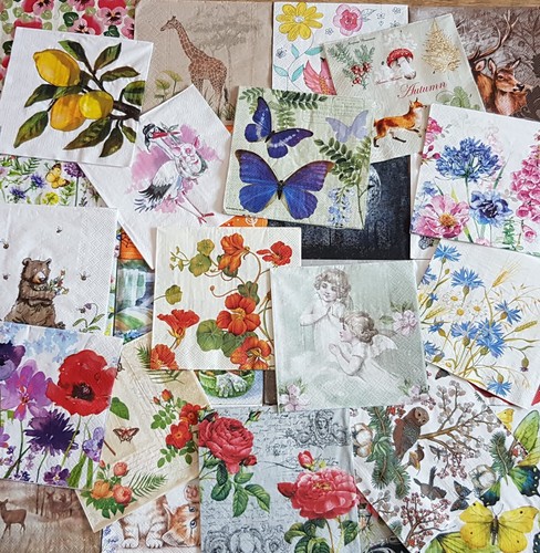 Mixed lot decoupage napkins - decoupage, x