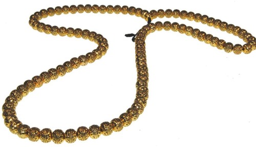 6mm large brass bead - 6mm, mala