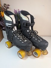 SFR Raptor Unisex Quad Roller Skates Black Yellow Wheels Size UK 7