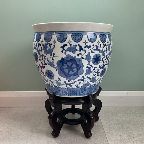 Vintage large chinese blue - blue, &