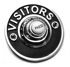 Polished Chrome Visitor 3" Circular Victorian style Door Bell Push Switch BC1421