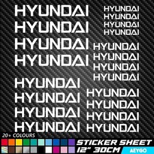 20x HYUNDAI Vinyl Decal Sticker Sheet 5 Size Car Window Bumper Badge Graphic