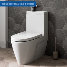 2 in 1 Close Coupled Toilet & Basin Combo Combination Unit with Sink on Top