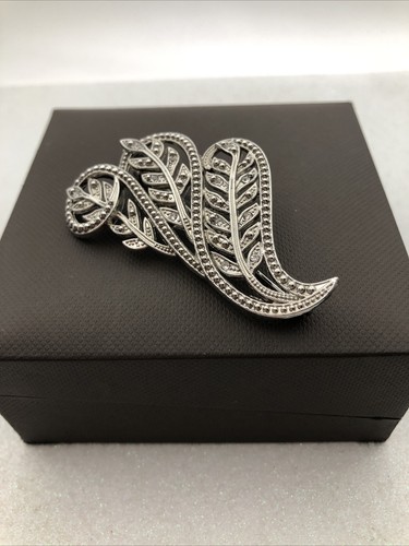 Large vintage brooch silver - large,