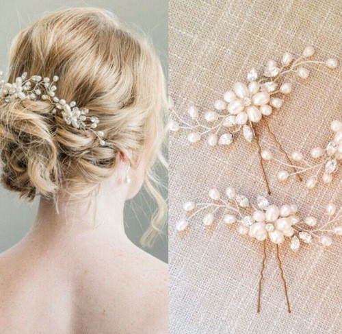 Bridal hair pins wedding - hair,