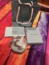 Return to Tiffany & Co. Heart tag Toggle Blue chain Silver Necklace