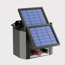 Solar Electric Fence Energiser 12v Battery Powered 0.35J 10km Horse Fencing Kit