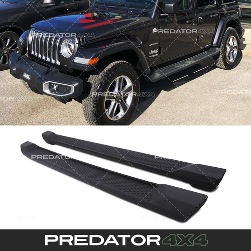 Black running board side - board, steps