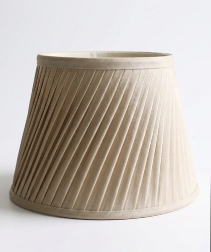 Beige pleated fabric - pleated, empire
