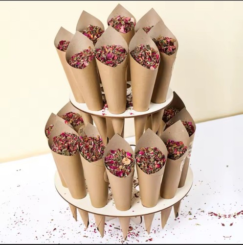 Wedding wood confetti cones - wedding,