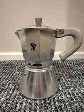 Pezzetti Italexpress Moka Pot Stove Top Coffee Maker - 6 Espresso Cup Silver 