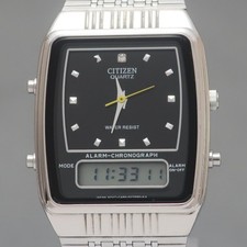 Vintage Citizen Ana Digi C480 Black Dial alarm chronograph Fully Working