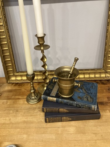 Brass pestle mortar - brass,