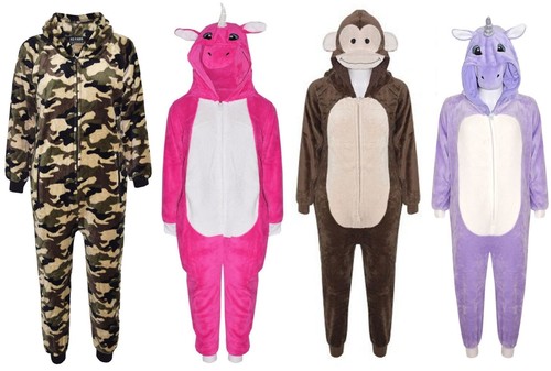 Girls fleece onesieone unicorn - girls,