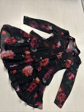 Lipsy Black Floral Chiffon