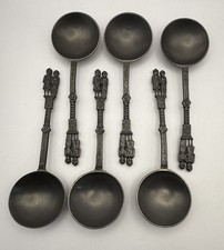 6 X Vintage German Rein Zinn