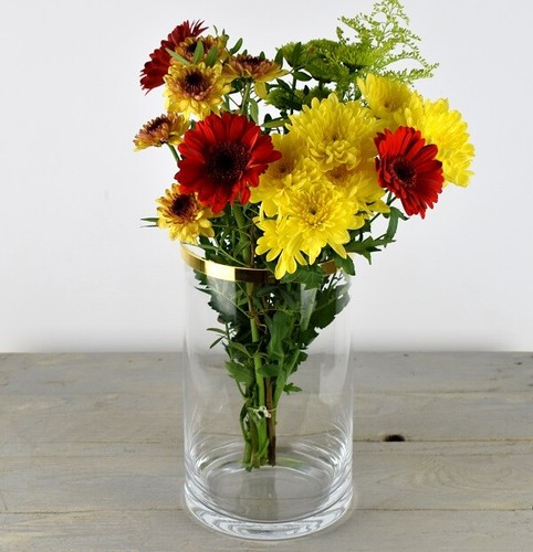 Handmade cylinder glass - handmade, vase