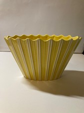 Vintage SylvaC 2180 Jardiniere Raphique Range Ceramic 1950's 17.5cm YellowStripe