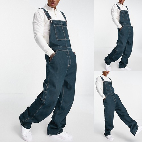 Mens vintage denim dungarees - denim,