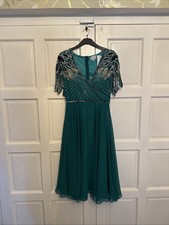 Virgos Lounge Ursula Skater Dress Green Size 10 New with Tags