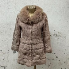 Vintage Mauve Rabbit Fur Coat