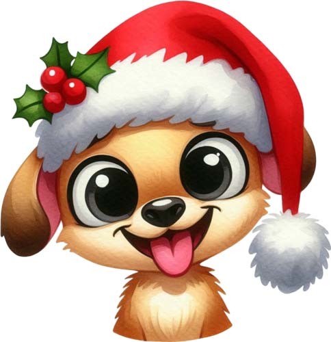 Watercolour christmas funny - watercolour,