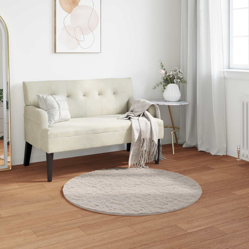 Faux rabbit fur rug beige - faux,