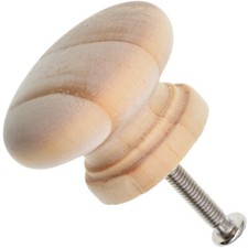 35mm Pine Wooden Knobs With