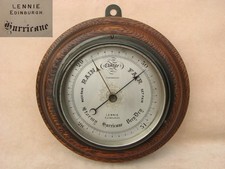 Rare wall barometer with 'Hurricane' forecast, signed Lennie Edinburgh