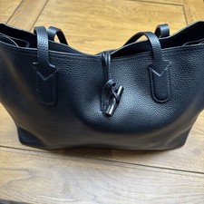 Longchamp Black Roseau Leather
