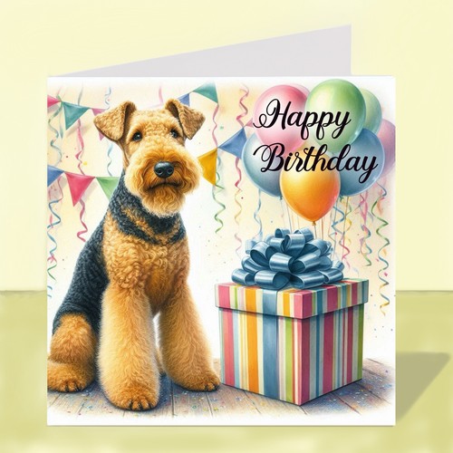 Airedale terrier dog birthday - terrier,