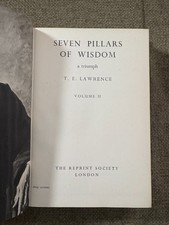 📘 1940 The Reprint Society HB T E Lawrence Seven Pillars of Wisdom