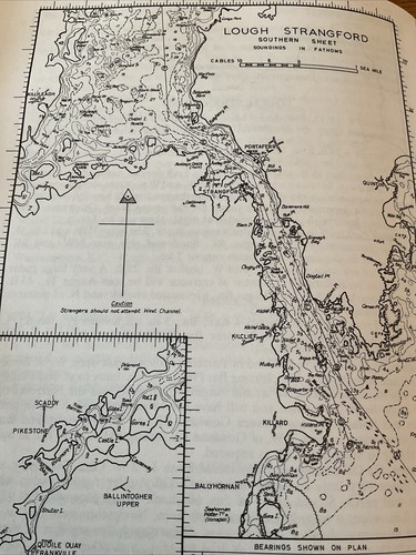 Vintage sea chart nautical - /,