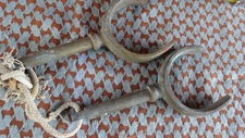 Pair Vintage Antique Brass Bronze row Boat rowlocks oarlocks oar holders large 2