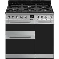 Smeg Symphony Triple Cavity 90cm Dual Fuel Range Cooker - Stainless Steel SY93-1