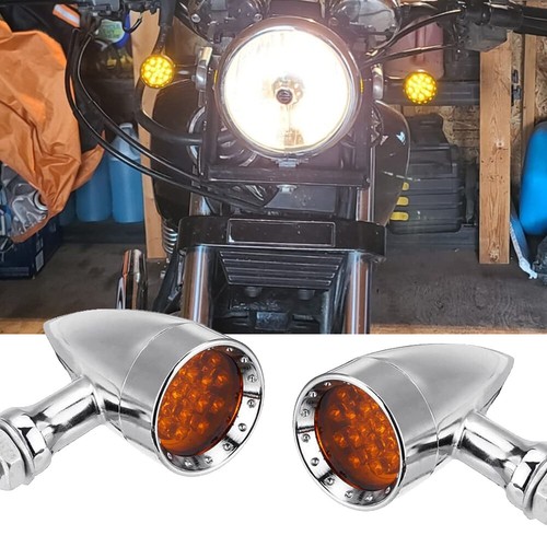 Chrome bullet motorcycle - 2x,