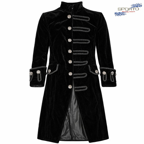 Mens steampunk black - black, velvet