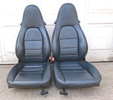 PORSCHE BOXSTER (986) 911 (996) - BLUE LEATHER FRONT HEATED SEATS